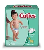 Cuties Jumbo Pack Diaper, Size 5, 108-count Box