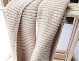 New Ladies Men Winter Knitted Crochet Long Snood Hood Tube Circle Scarf Shawl Neck Warmer - BEIGE