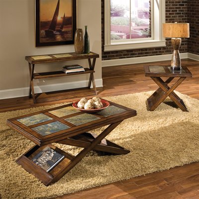 Harrison Table Set In Oak Finish by Standard Furniture
