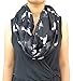 Lina & Lily Labrador Dog Print Women's Infinity Scarf Lightweight, Gift for Dog Lover (Black/White)