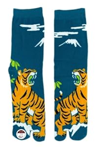 Sandal Socks, Japanese Samurai/ Geisha Flip- Flop Tabi Socks: Tiger!