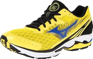 Mizuno Men's Wave Rider 16 Running Shoe,Blazing Yellow/Blue/Black,10.5 D US