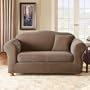 Taupe Stretch Pique 2 Piece Sofa Cover