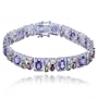 Sterling Silver Multi-Gemstone Bracelet, 7.25"