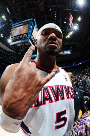 New Jersey Nets v Atlanta Hawks: Josh Smith Photographic Poster Print by Scott Cunningham, 24x36