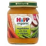 Hipp Organic Vegetables with Rice & Chicken 4mth+ (125g) 米と鶏肉4Mth +とヒップ有機野菜（ 125グラム）