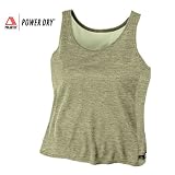 TAIGA Women's Lightweight Polartec Power Dry Sleeveless Shirts Deluxe - Tank Top Shirts, Moss, MADE IN CANADA