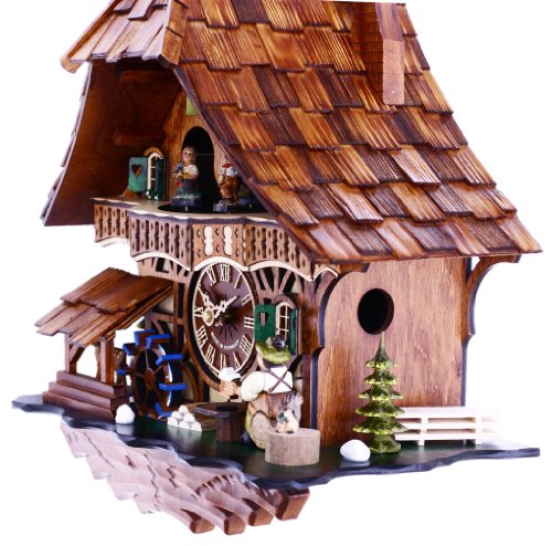 River City Clocks Musical Black Forest Cuckoo Clock with Dancers, Waterwheel, and Beer Drinker, 14-Inch Tall
River City Clocks Musical Black Forest Cuckoo Clock with Dancers, Waterwheel, and Beer Drinker, 14-Inch Tall