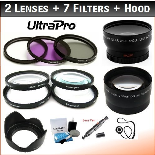 40.5mm Digital Pro Essential Lens + Filter Bundle (UV, CPL, FL-D, 1, 2, 4, 10) for The Samsung NX1100 with 20-50mm f/3.5-5.6 Lens. Bundle Includes UltraPro Accessory Set