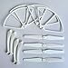NiGHT LiONS TECH Replacement Spare Parts for Syma X8 X8C X8W Venture RC Quadcopter 4pcs Main Blade Propeller & 4pcs Propeller Protectors Blades Frame & 4pcs Landing Skid (White)