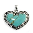 Silver Marcasite with Stone Pendants, Size: 35mm