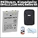 Battery Kit For Nikon Coolpix S800c S8200 S6200 AW100 S1200PJ S8100 S8000 S6000 S6100 S9100 S1000pj S1100pj P300 S610 S620 S630 S710 Digital Camera Includes Extended Replacement Nikon EN-EL12 (1100 mAH) Lithium-Ion Battery + Hard Case + Screen Protectors