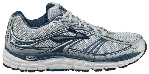 Brooks Men's Addiction 10 Running Shoe,Dark Denim/Primer Grey/Silver/White,14 EE US