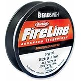 Fireline Braided Bead Thread, 0.006-Inch, Crystal Clear