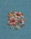 Miniature Aqua Needlework Kit by Lindee's Little Linens