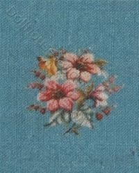 Miniature Aqua Needlework Kit by Lindee's Little Linens