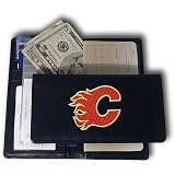 Rico Calgary Flames Embroidered Leather Checkbook