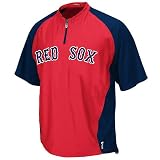 Boston Red Sox Authentic Home Triple Peak Convertible Cool Base Gamer Jacket by Majestic Select Size: Medium