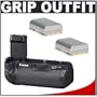 Canon BG-E3 Battery Grip for Digital Rebel XT & XTi Digital SLR Camera + (2) Spare NB-2LH Lithium-Ion Battery Pack
