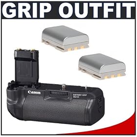 Canon BG-E3 Battery Grip for Digital Rebel XT & XTi Digital SLR Camera + (2) Spare NB-2LH Lithium-Ion Battery Pack