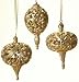 Pack of 6 The Gift Gold Filigree Christmas Ornaments
