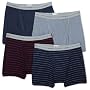 Fruit of the Loom Men's 4-Pack Stripe/Solid Assorted Trunks