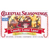 Celestial Seasonings Holiday Tea Candy Cane Lane DECAF, 20-count (Pack of6)