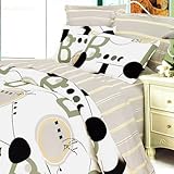 Blancho Bedding - [Rhapsody of Youth] 100% Cotton 4PC Duvet Cover Set (King ....