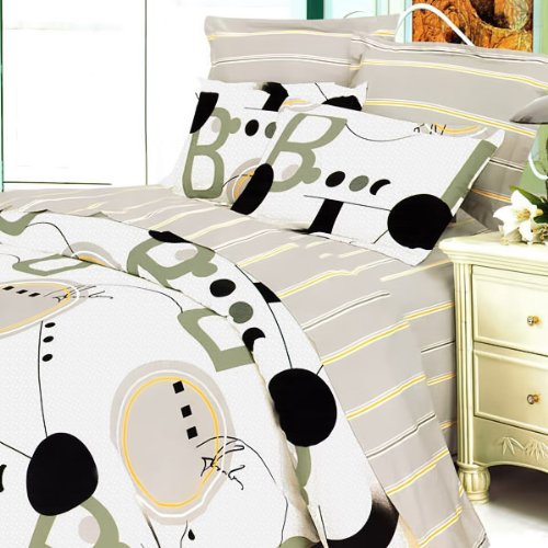 Blancho Bedding - [Rhapsody of Youth] 100% Cotton 4PC Comforter Cover/Duvet Cover Combo (King Size)