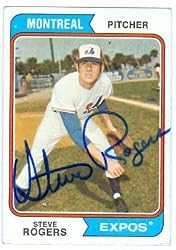 Steve Rogers autographed Baseball Card (Montreal Expos) 1974 Topps #169