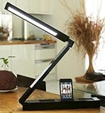 Atree LED Desk Lamp Cube-Dock with Ipod and Iphone Docking Station with Speakers and Remote Control Black Color