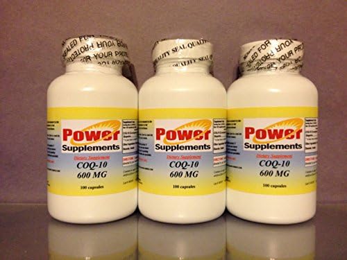 CoQ-10 Q-10 coq10 CO Q10 co-Enzyme 600mg - Various Sizes. Made in USA (3 Bottles - 300 [3x100] Capsules)