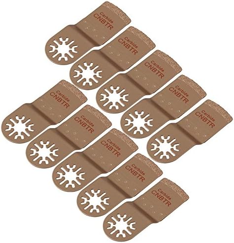 CNBTR 32mm Width Yellow E type Carbide Oscillating Grit Universal Saw Blade Multifunction Power Tools Set of 10