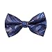 Dan Smith DBD7B27A Dark Blue Brown Patterned Microfiber Mens Bow Tie Popular For Wedding Pre-tied Bow Tie