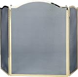 Outdoor Living : UniFlame 3 Fold Polished Brass Screen W/ Center Arch (34 X 51.5)