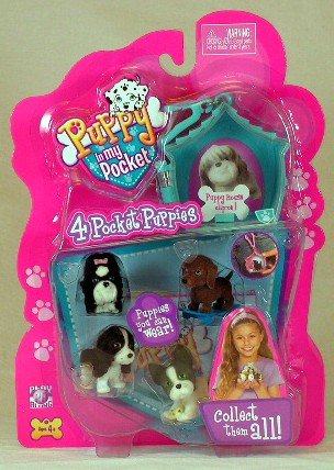 Childrens Toyshop  Toys : Puppy in my Pocket: English Springer, Dachsund, Bulldog, Shih Tzu