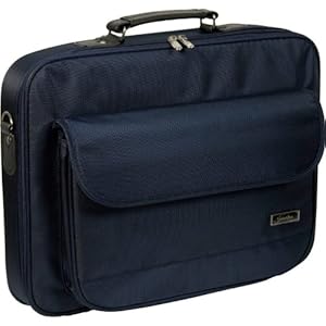 17 inch Navy Blue Notebook Laptop Shoulder Messenger Bag / Carry on Briefcase