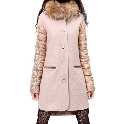 (アートカー)Artka オリジナルデザイン レディーズダウンスリーブ刺繍ウール混コート FA10037D