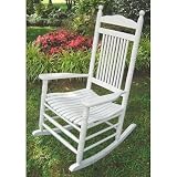 International Caravan Large Wood Grandmother Rocker - White - Ol-001-wt