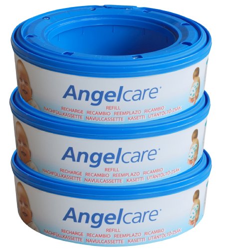 Angelcare Nappy Disposal System Refill Cassettes (Pack of 3)