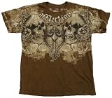 De La Hoya/Pacquiao Guys S/S T-shirt in Brown by Affliction Clothing, Size: Small