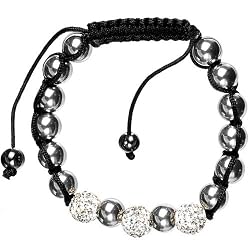 Clear Crystal Shamballa Bracelet Unisex