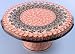  Polish Pottery Wavy Pedestal Cake Plate 5 1/2\