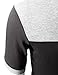 Doublju Mens back color blocked short sleeves polo shirts with pocket point
