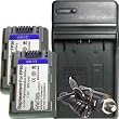 NEW TWO BATTERY+CHARGER for SONY DCR-HC26 DCR-HC36 DCR-HC41 NP-FP50 + car plug
