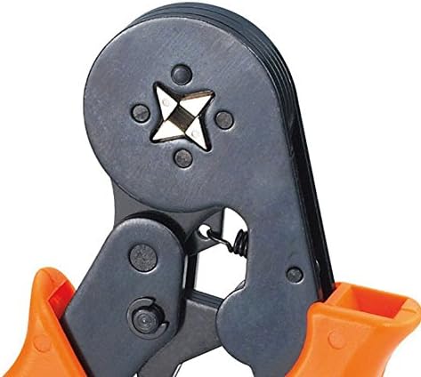 Derry Adjusting Ratcheting Square Ferrule Wire Cable Crimper Plier Crimping Crimp Tool Awg23-10 Orange