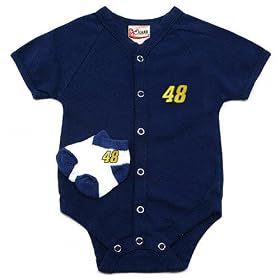 nascar baby clothes 48 Jimmie Johnson Creeper Booties