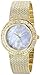 Burgi Women's Crystal Accented Swiss Watch - Mother of Pearl Dial Genuine Crystals Bezel 8 Diamond Markers On Mesh Bracelet - BUR097