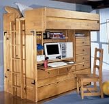 Powell Rustica Full Over Twin All in One Bunk Bed with Chair (ships in 6 cartons)
