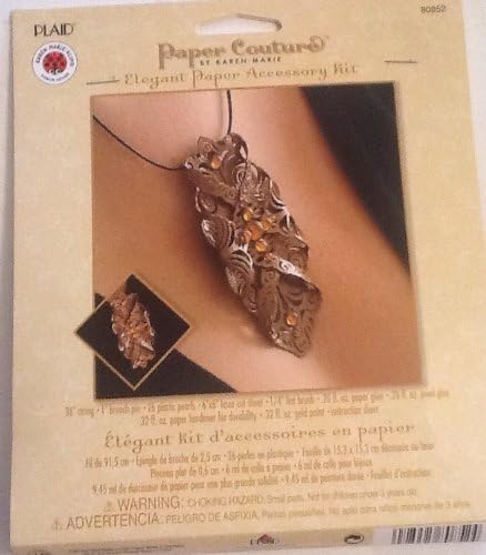 Paper Couture's Elegant Paper Accessory Kit (Gold Filigree Brooch & Necklace)